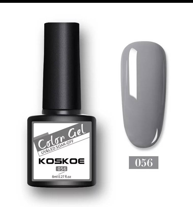 

8мл. Гель лак Color Gel Koskoe УФ UV, для маникюра, ногтей под лампу Серый 56