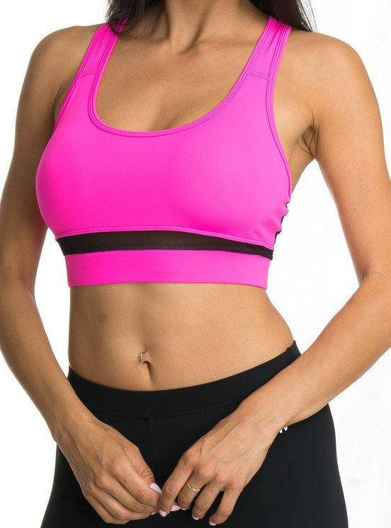 

Спортивный топ с пуш-ап вкладышами розовый