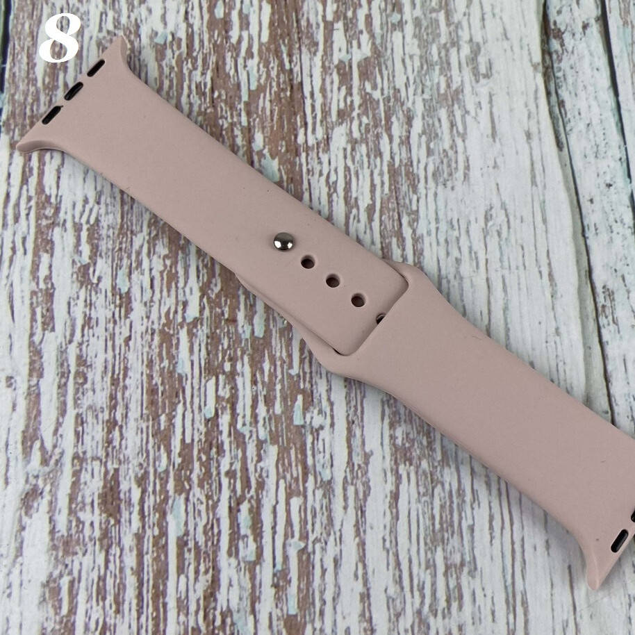 

Силиконовый Спортивный Ремешок Apple Watch Sport Band 38-40 42-44 mm Пудра