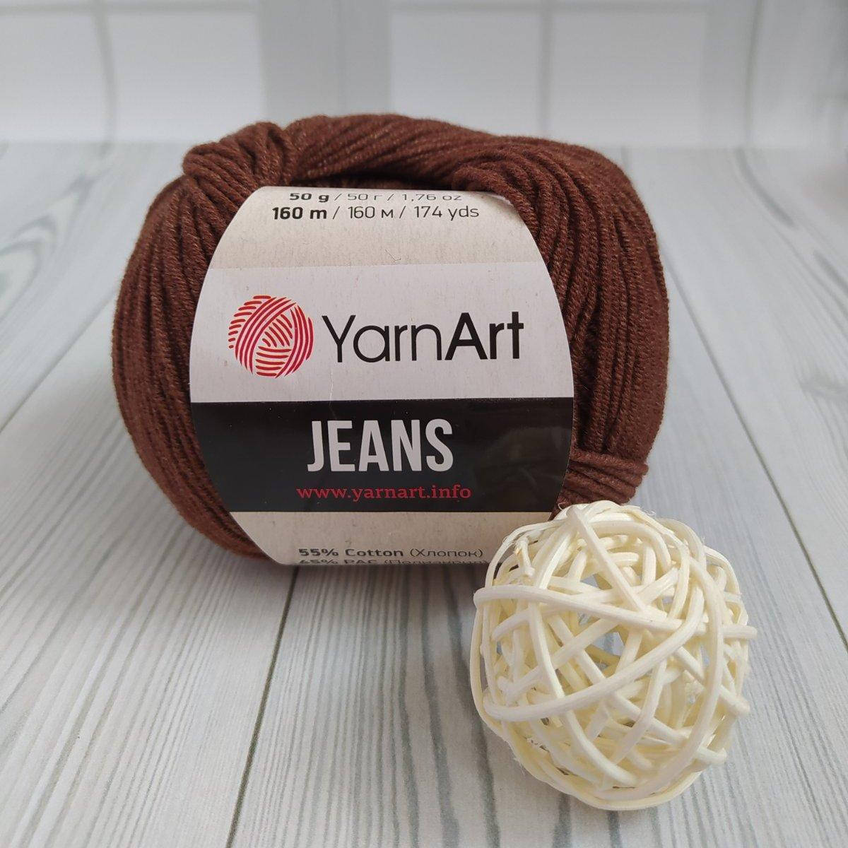 

YarnArt Jeans (№70) коричневий, Коричневый