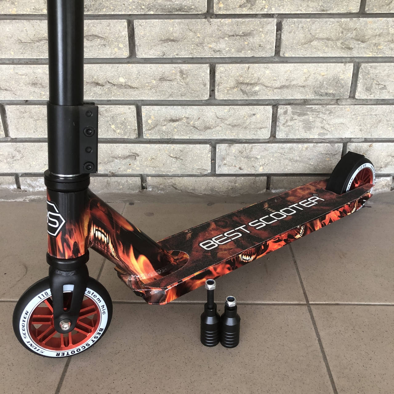 

Трюковой cамокат Огненный Пеги (5-12 лет) Best Scooter HIC-система, алюминиевый диск, колеса 11 см, Красный