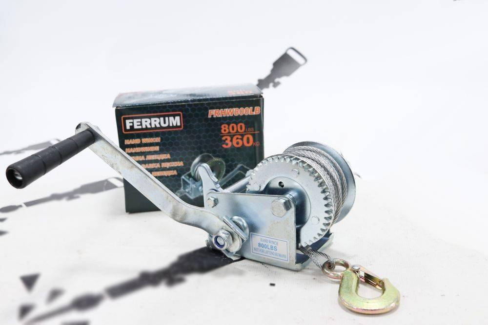 

Лебедка тросовая, барабанная, автомобильная FERRUM FRHW800LB 360кг