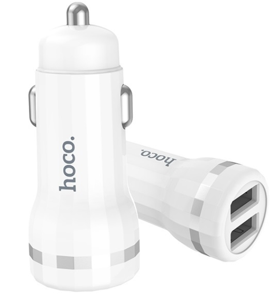 

Автомобильное зарядное устройство (АЗУ) Micro USB 5V/2.4A 2USB Z27 white Hoco