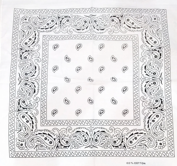 

Классическая бандана 55*55 см белый