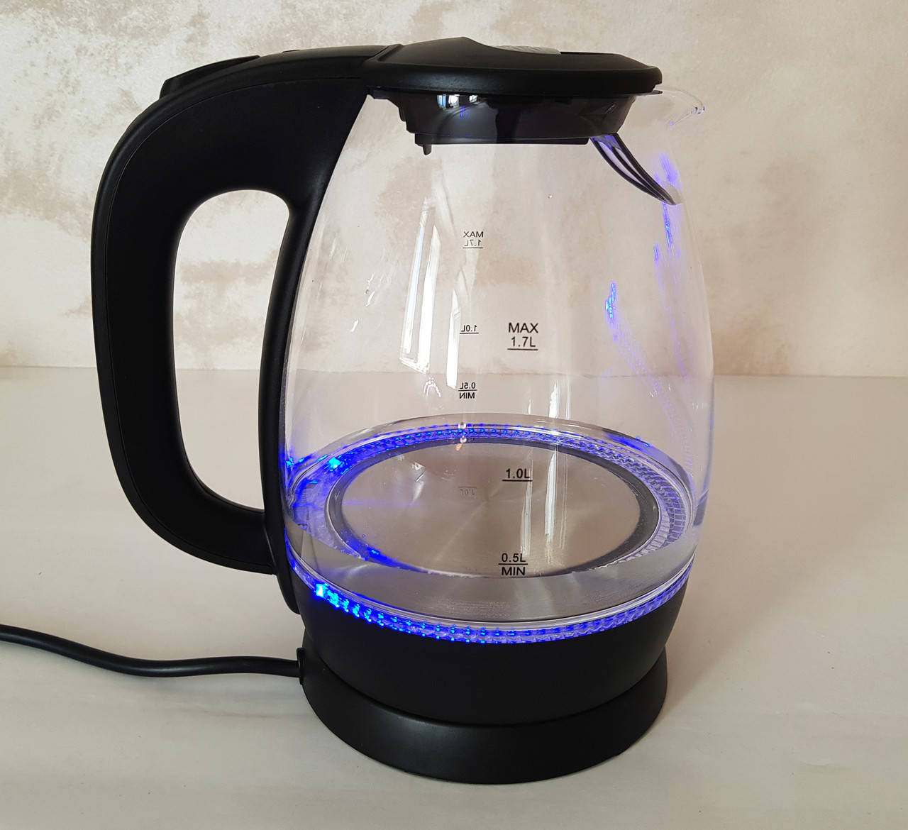 

Чайник стеклянный электрочайник Promotec PM-824 с подсветкой 2200W 1.7L