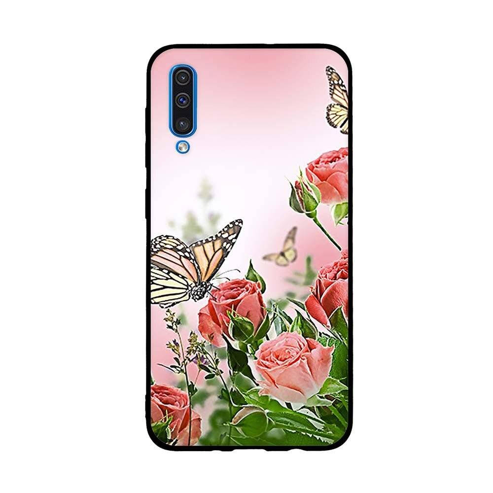 

Чехол для samsung A50 / a505 силиконовый с рисунком Розы