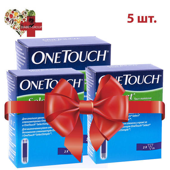 

Тест полоски One Touch Select (Ван Тач Селект) №50 5 упаковок