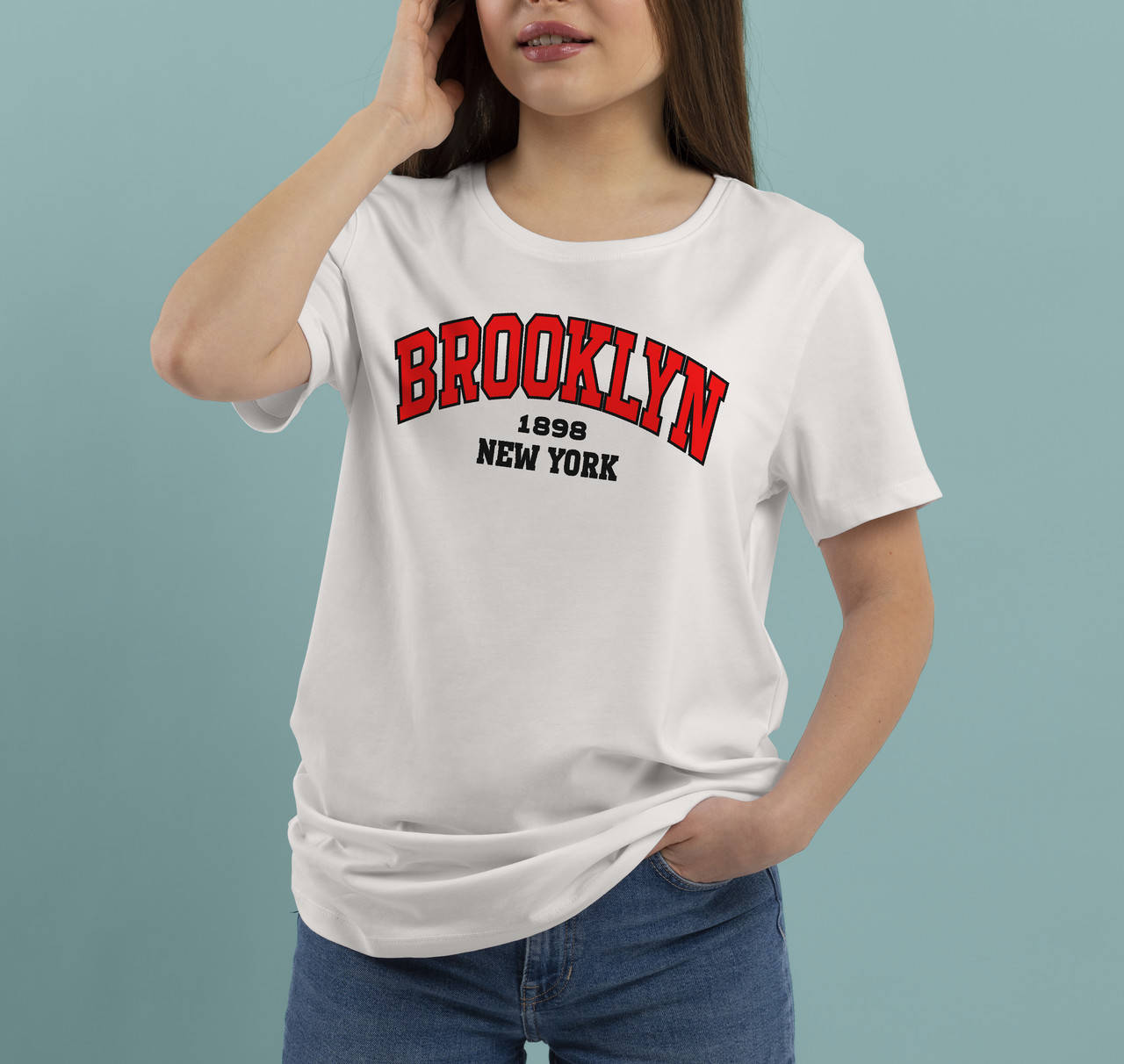 

Футболка с принтом "Brooklyn" Белый