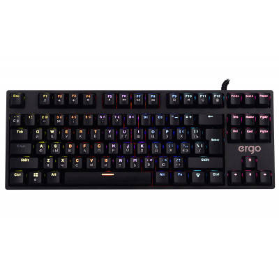 

Клавиатура Ergo KB-915 TKL Blue Switch USB Black (KB-915), Черный