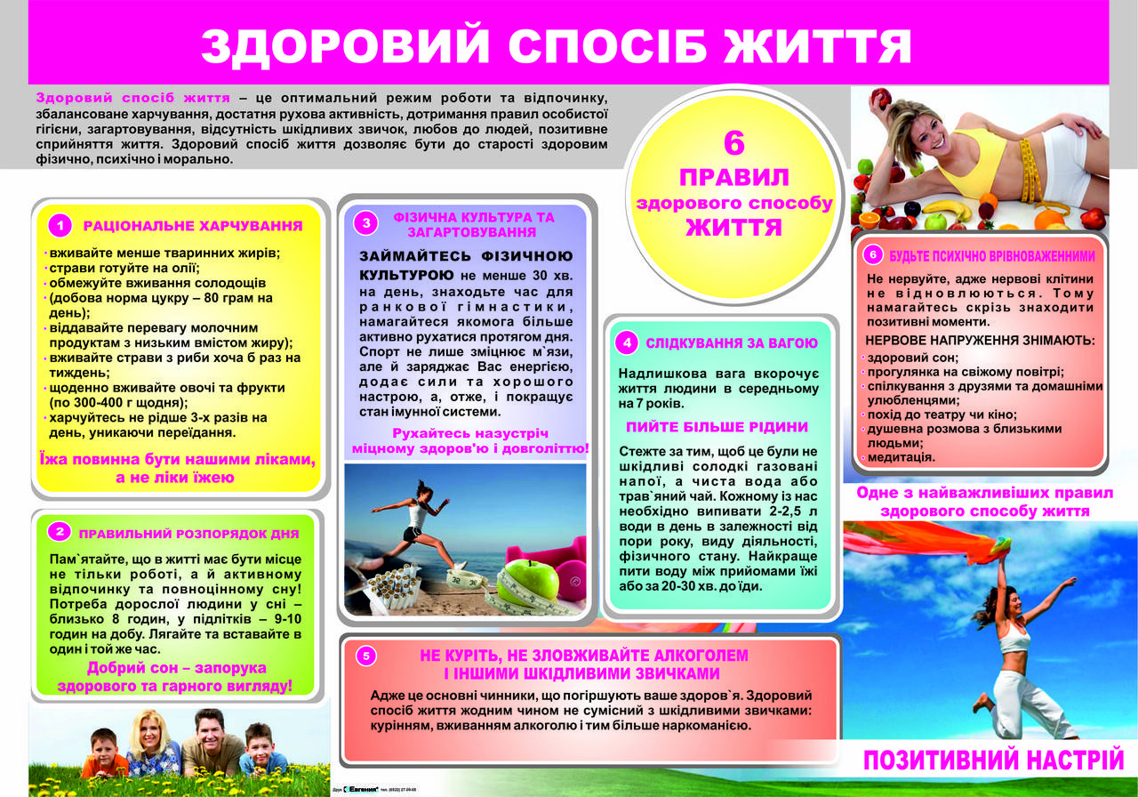 

Санбюллетень "Здоровий спосіб життя" А1(600х840мм), Бумага