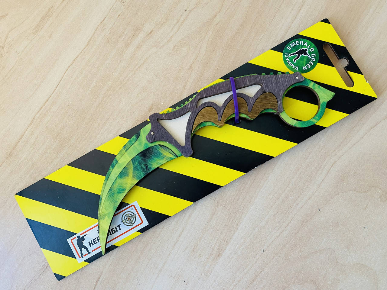 

Деревянный нож керамбит из игры CS:GO КС:ГО изумрудные волны