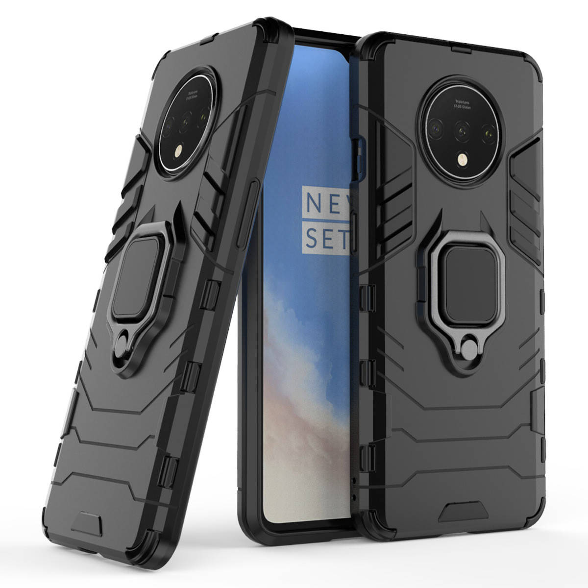 

Чехол Ring case для OnePlus 7T бронированный бампер с кольцом черный