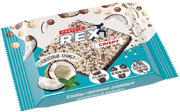 

Протеиновый злаковый хлебец ProteinRex "Кокосовый Крамбл" (55 грамм)