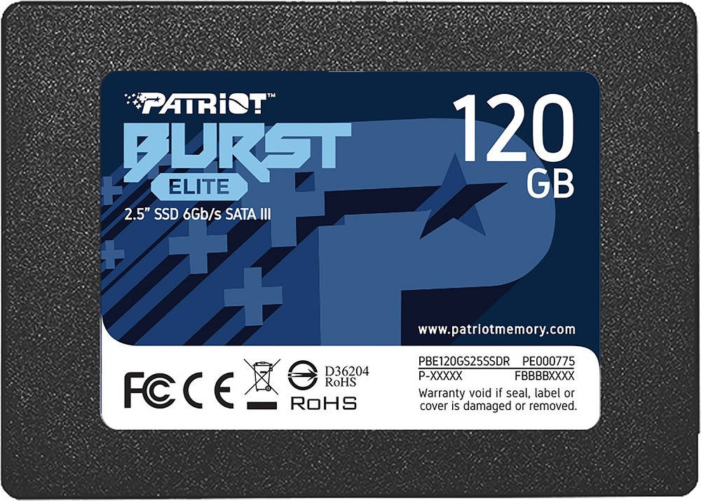 

Накопитель SSD 120GB Patriot Burst Elite 2.5" SATAIII 3D TLC (PBE120GS25SSDR)