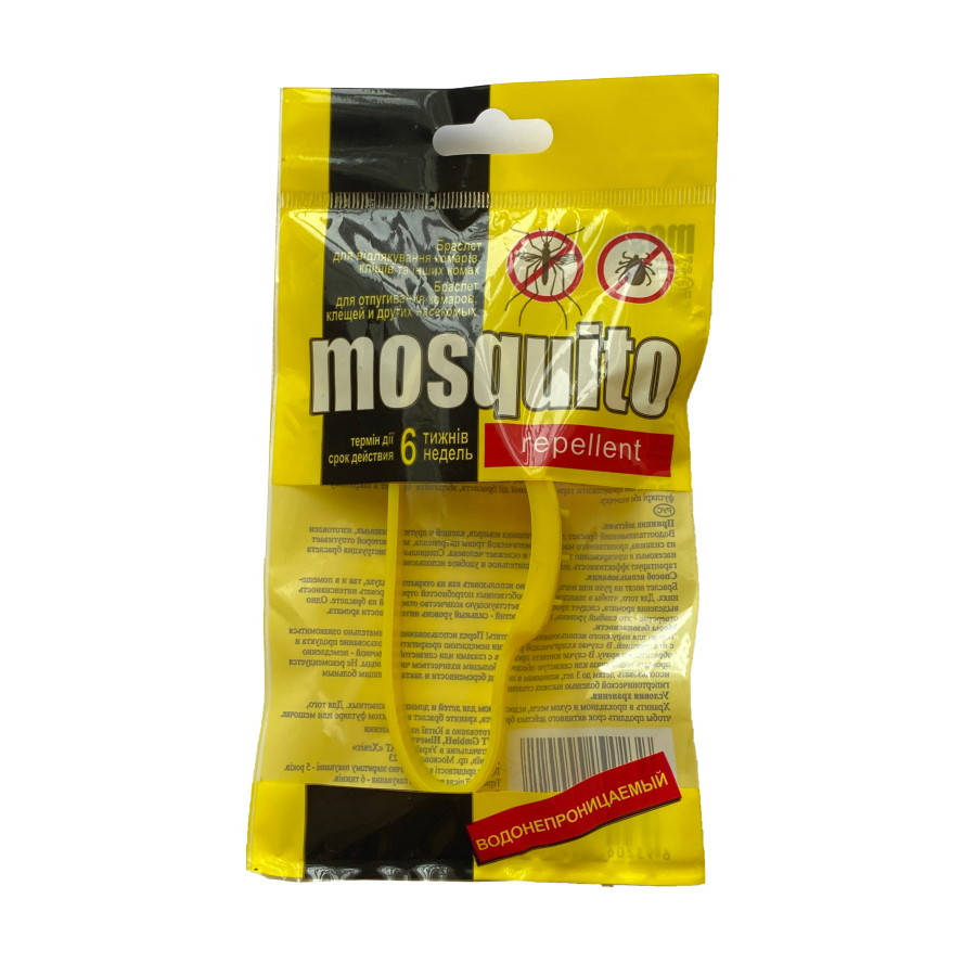 

Средство от насекомых браслет с репеллентом от комаров и клещей Mosquito Желтый