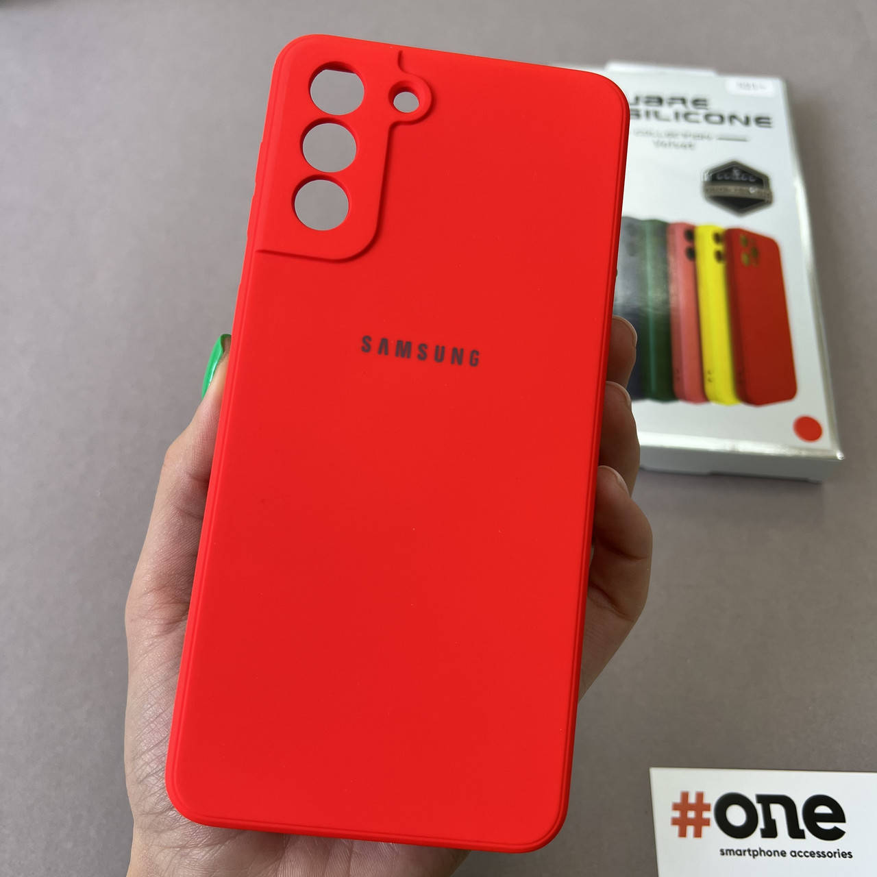 

Чехол для Samsung Galaxy S21 Plus с защитой для камеры чехол на телефон самсунг с21 плюс красный S1Q