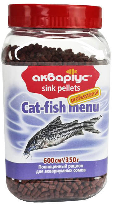 

Корм Аквариус, Cat-Fish Menu - Sink Pellets 350 г. Корм для рыб в пелетах