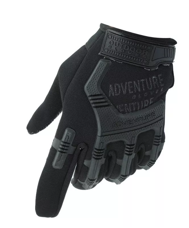 

Тактические перчатки черные противоскользящие adventure black