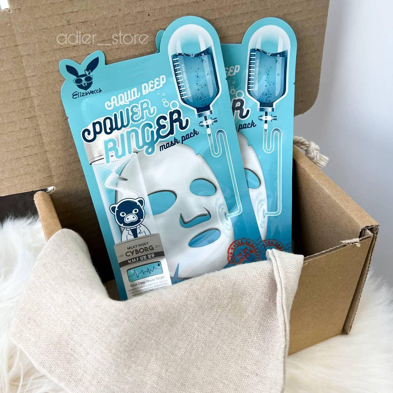 

Увлажняющая маска для лица Elizavecca Aqua Deep Power Ringer mask pack
