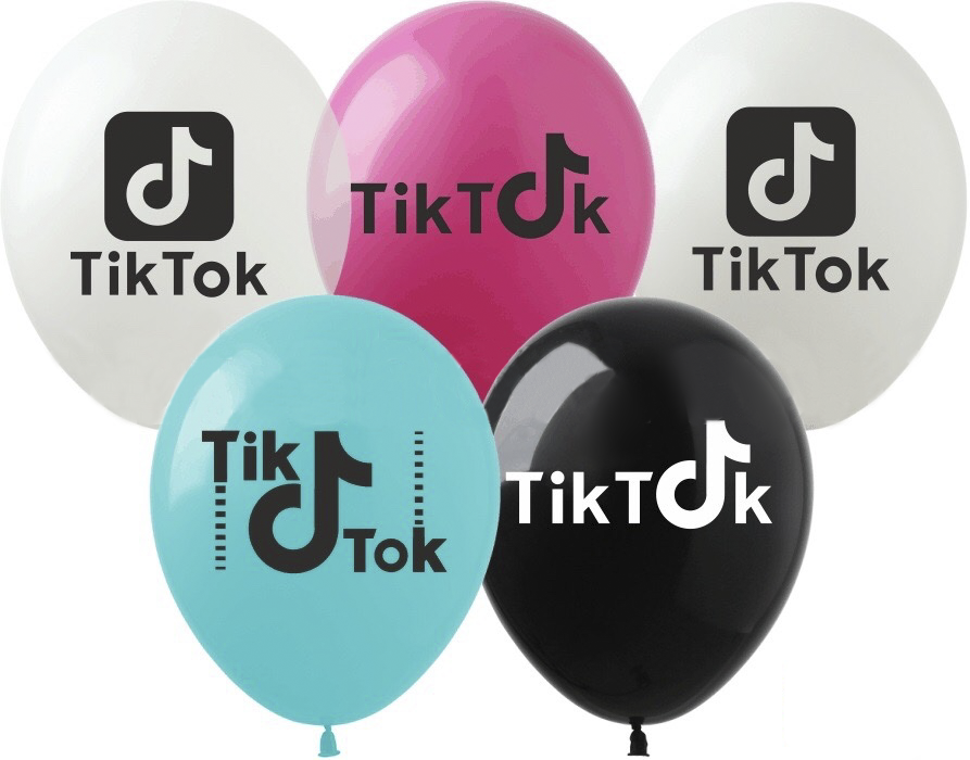 

Шарики с гелием 12" (30см) с рисунком поштучно "Тик Ток" (ассорти)