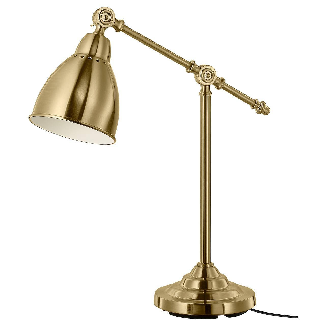 

IKEA BAROMETER (003.580.37) Настольная лампа, цвет латуни, Белый