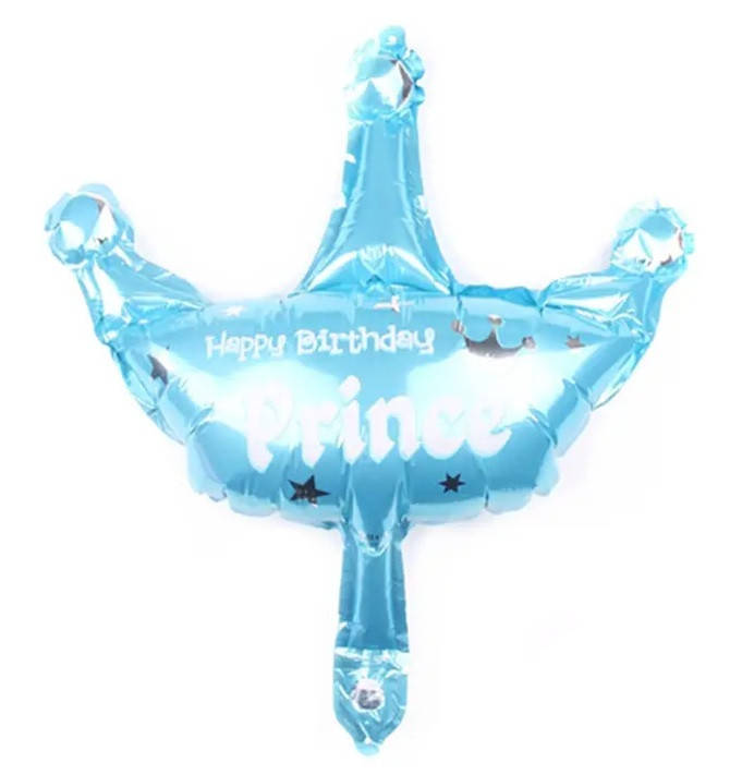 

Фольгированная мини-фигура "Корона голубая Prince" 30см, с клапаном, Китай, Голубой
