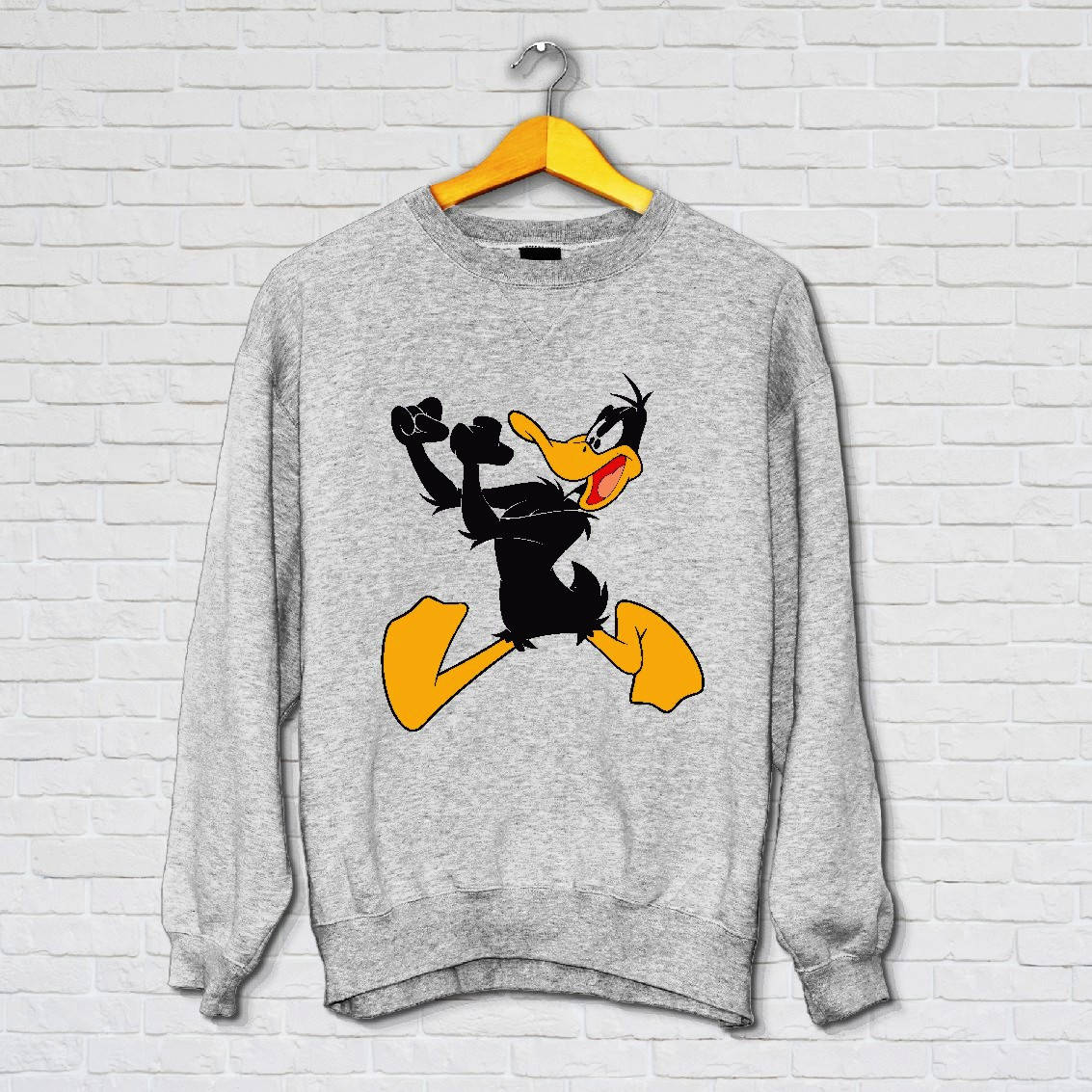 

Мужской свитшот Push IT с принтом Daffy Duck / Даффи Дак XXL, Серый
