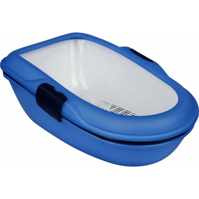 

Туалет для кошек с бортами и решеткой Trixie Berto синий (40152)