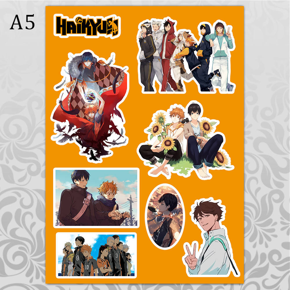 

Стикеры Аниме Haikyuu без порезки 03, Разные цвета