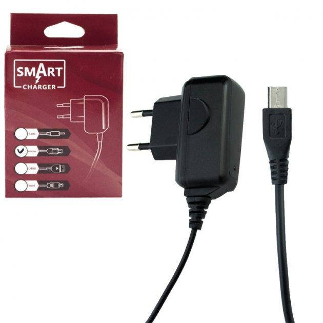 

Сетевое зарядное устройство СЗУ Smart Charger Micro USB 0.7A black, Черный