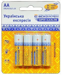 

Батарейки АСКО луженая LR6, AА (Блистер 4шт.)