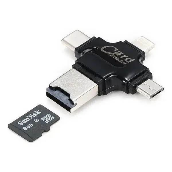 

Кардридер COTEetCI CS5125 Black USB = microSD, Черный