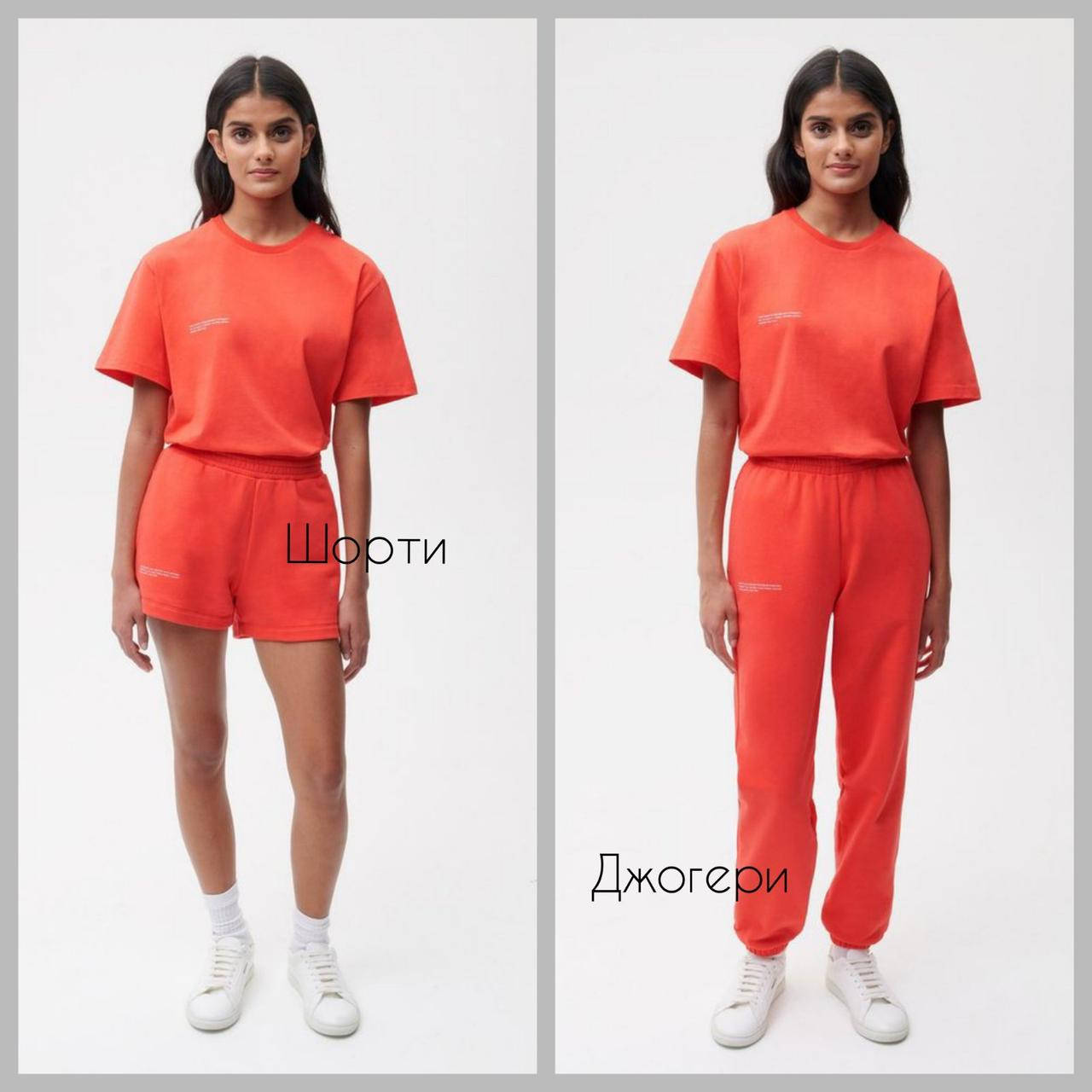 

Костюм женский тройка Футболка + джогеры + шорты, Черный