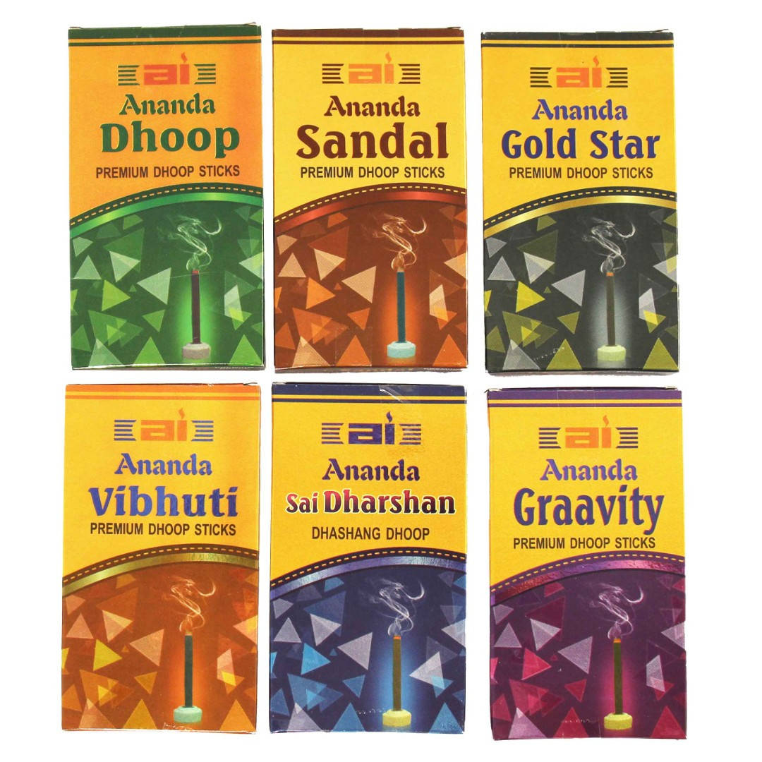 

Набор безосновных благовоний Ananda Premium Dhoop Sticks 60 шт