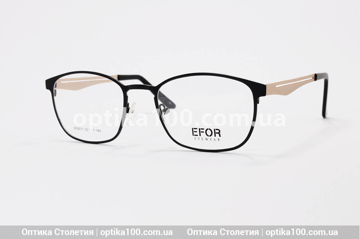 

Женская черно-золотистая металлическая оправа, Черный