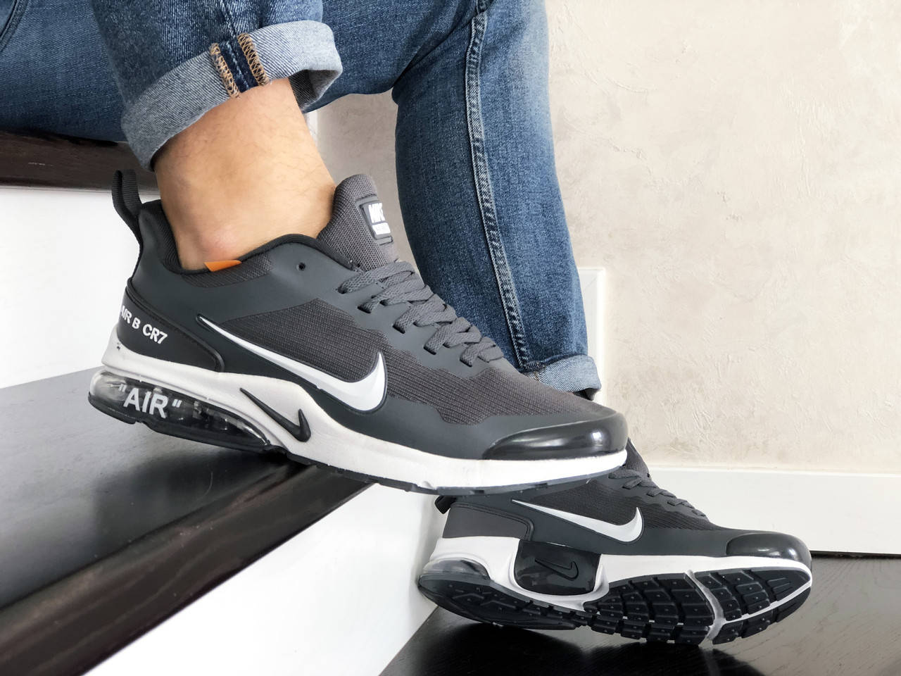 

Мужские кроссовки Nike Air Presto CR7 серые с белым 42, Серый