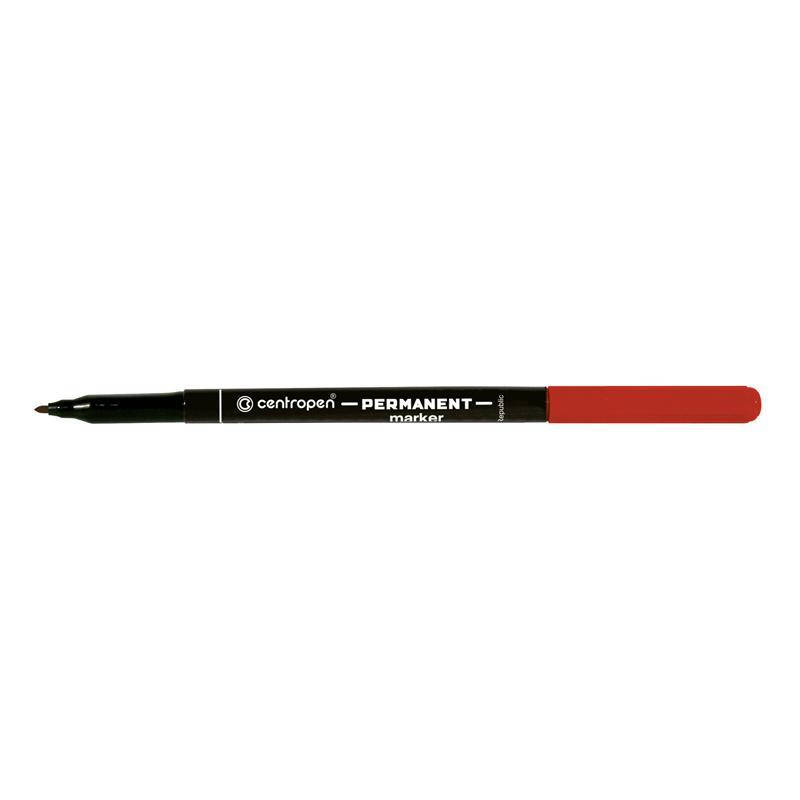 

Маркер CENTROPEN Permanent 2536/02, 1 мм красный (6116), Черный