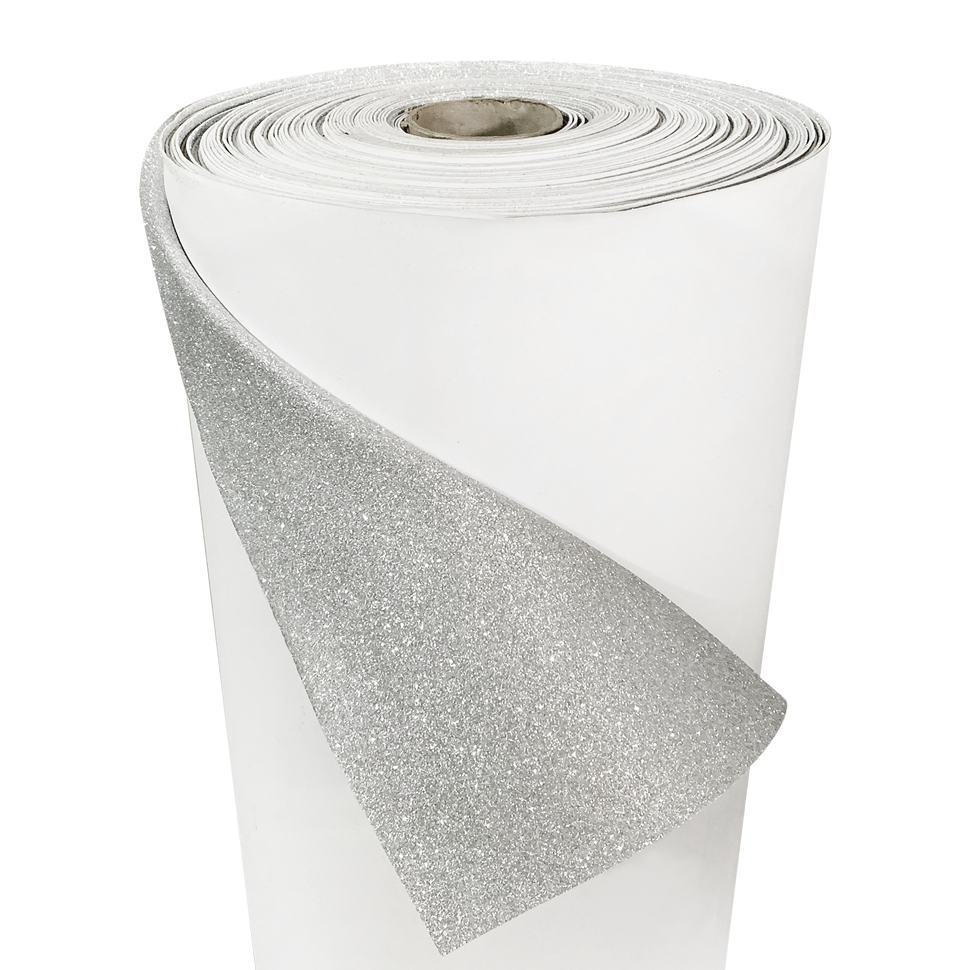 

Фоамиран 2мм глиттерный, 1,0м серебряный 1916