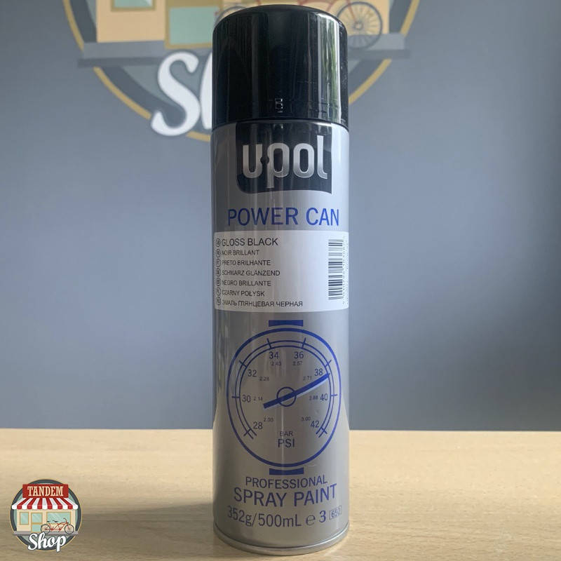 

Краска (эмаль) U-POL Power Can™, 500 мл Аэрозоль Черный глянец