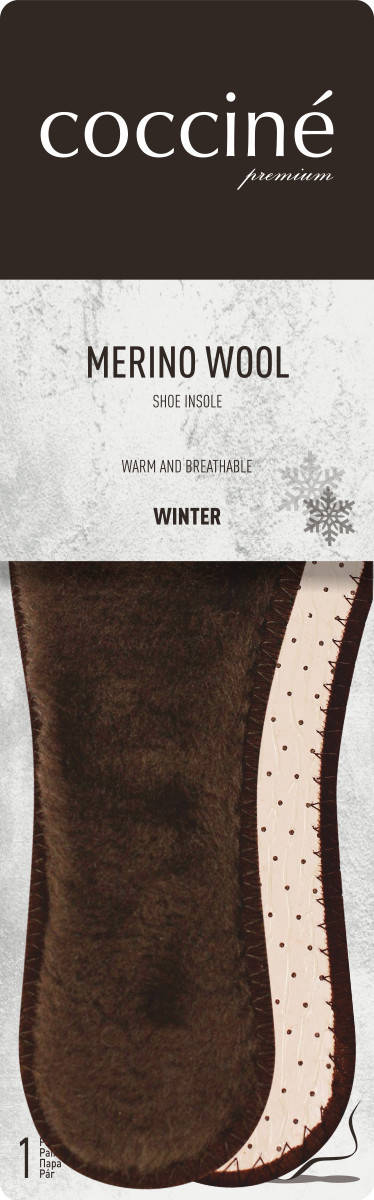 

Стельки зимние из шерсти мериноса Coccine MERINO WOOL