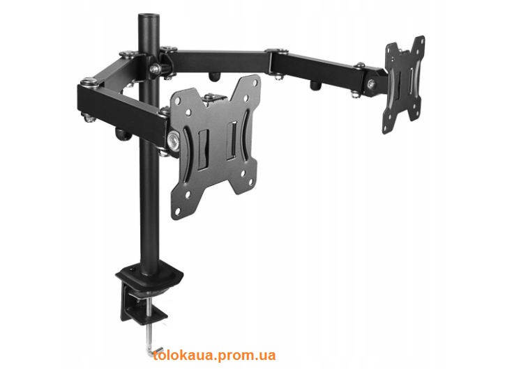 

Настольный кронштейн крепление для двух мониторов 10" - 27", Черный