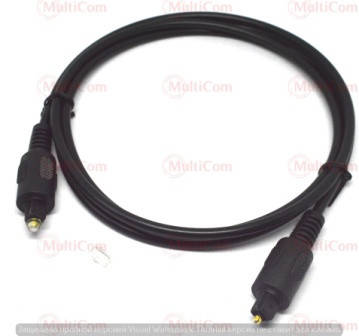 

05-04-011. Шнур оптический (toslink plug - toslink plug), диам.-4мм, чёрный, 1,5м