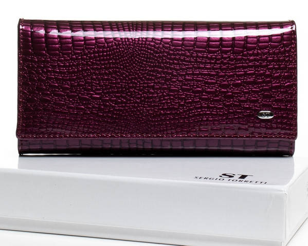 

Женский кожаный кошелек SERGIO TORRETTI на магнитах, Фиолетовый