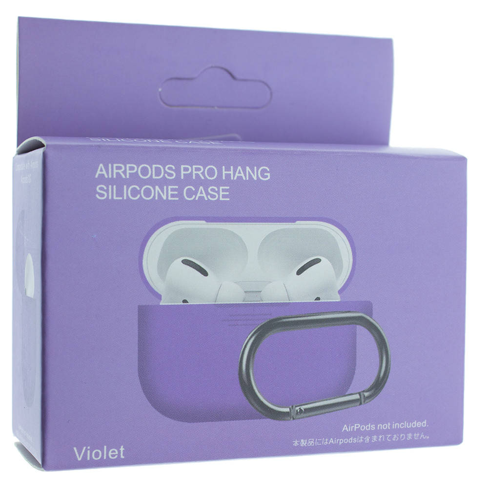 

Чехол для AirPods Pro с КАРАБИНОМ Violet, Фиолетовый