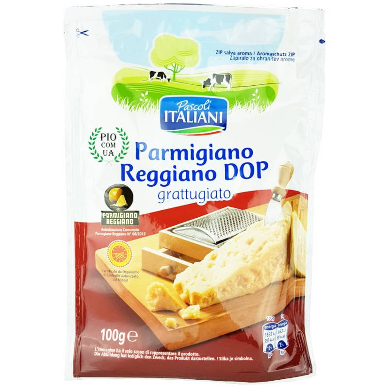 

Сыр пармезан тертый DOP,100 г, Италия