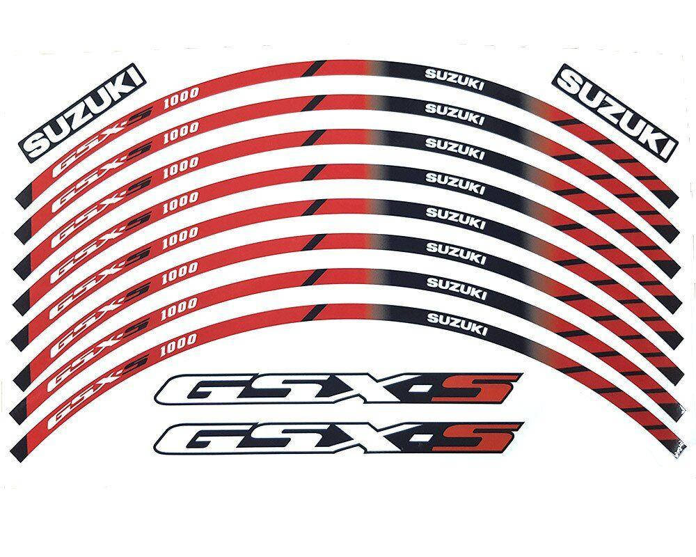 

Наклейки на обод колеса Suzuki GSX-S 1000 Red светоотражающие