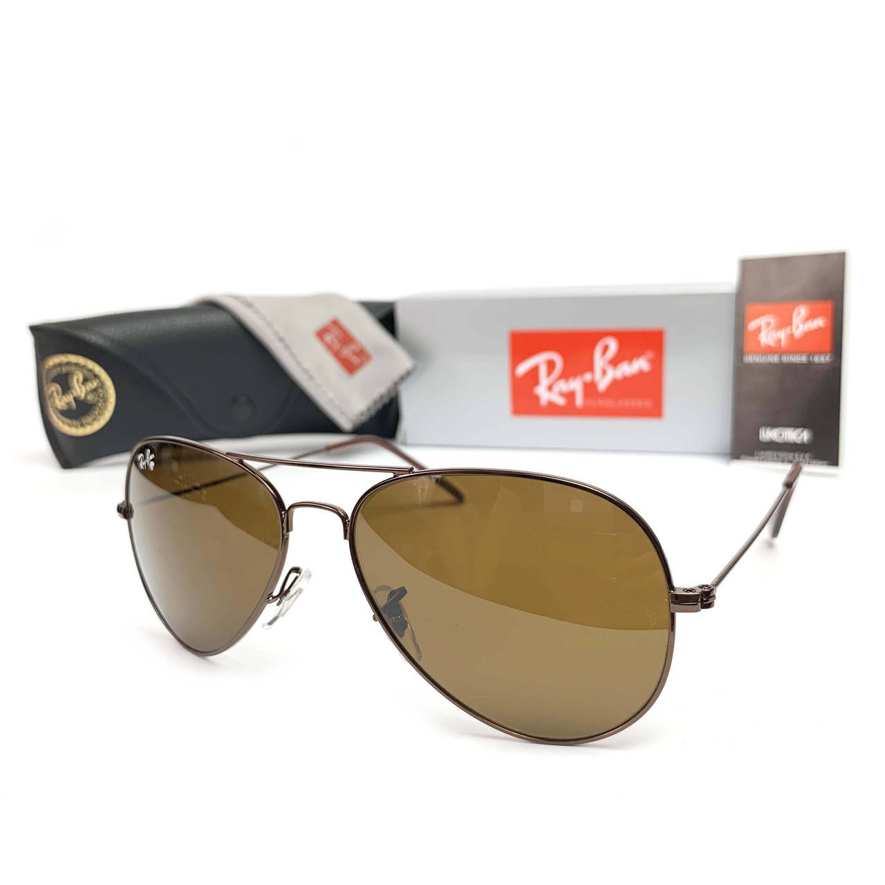 

Солнцезащитные Очки Aviator 3025 Капли Коричневые Стекло, Коричневый