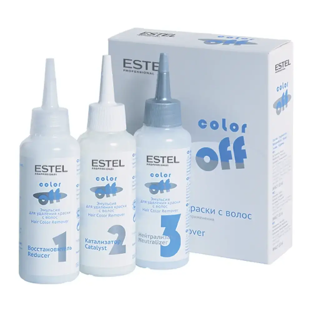 

Эмульсия для удаления стойких красок с волос COLOR OFF Estel professional, 3х120 мл