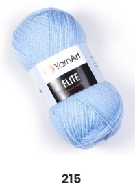 

Нитки пряжа для вязания акриловая ELITE YarnArt № 215 - светлый голубой