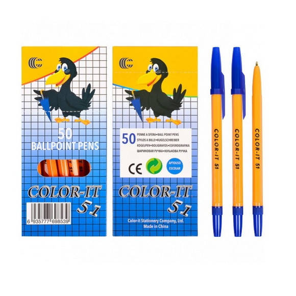 

Ручка шариковая масляная "С" серии "CORVINA 51" (Colorit), синяя